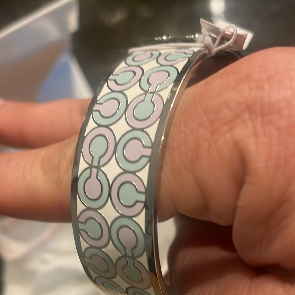 Coach Silver and Blue  Violet Kristin 3/4 Bangle